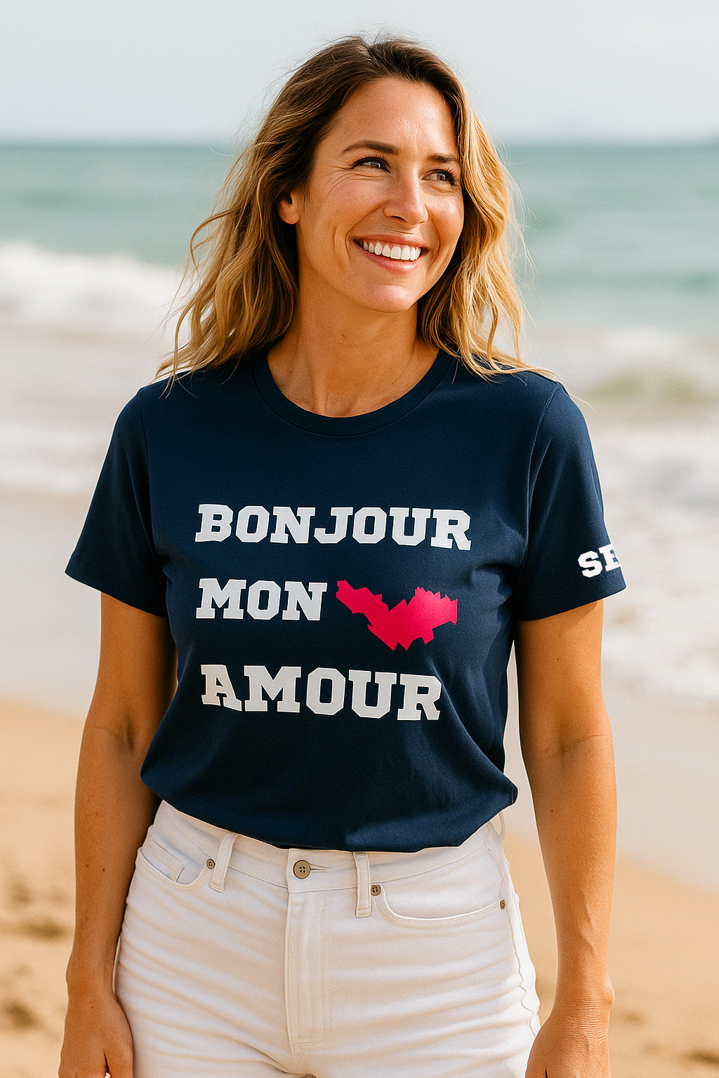 TEE SHIRT MC BONJOUR MON AMOUR X SBH - PASHA ST BARTH-