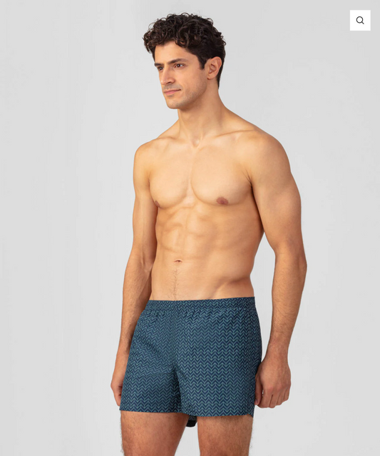 SWIM SHORTS WITH NORDIC PATTERN - RON DORFF
