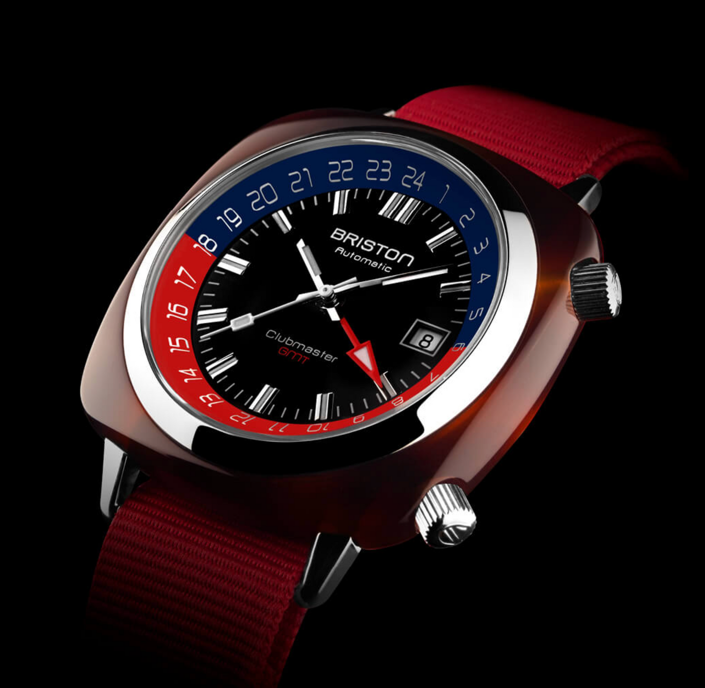 CLUBMASTER TRAVELER GMT ACÉTATE 42 – ROUGE