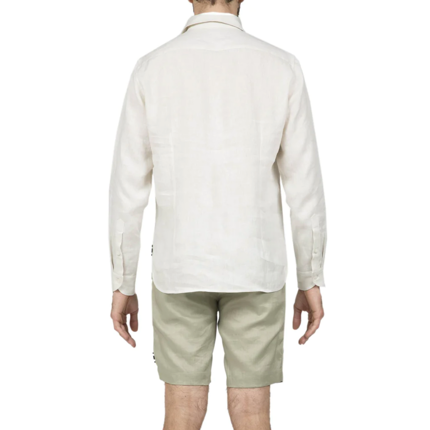 LINEN LS SHIRT UNI IVORY - DANWARD