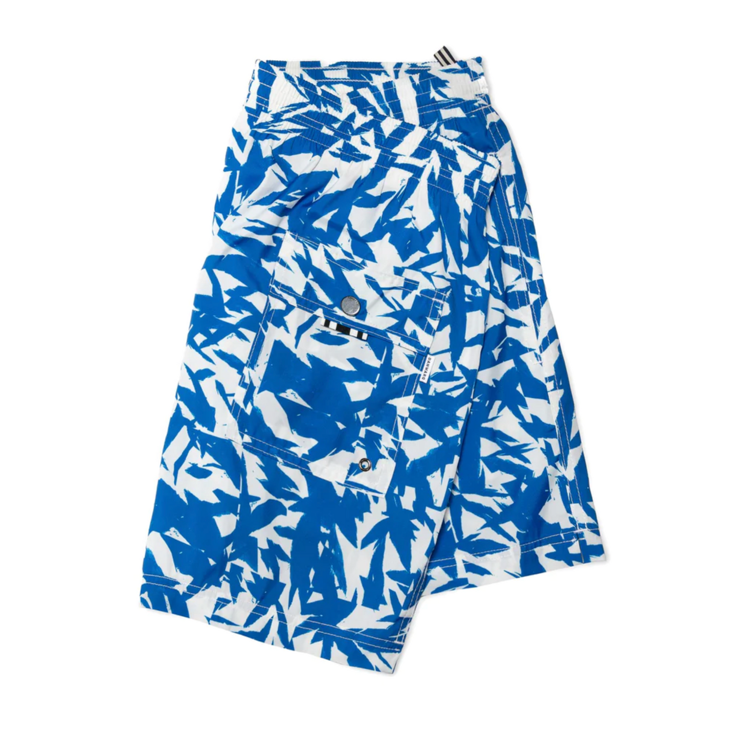 SHORT CAPRI ART FOLD PRINT BLUE - DANWARD