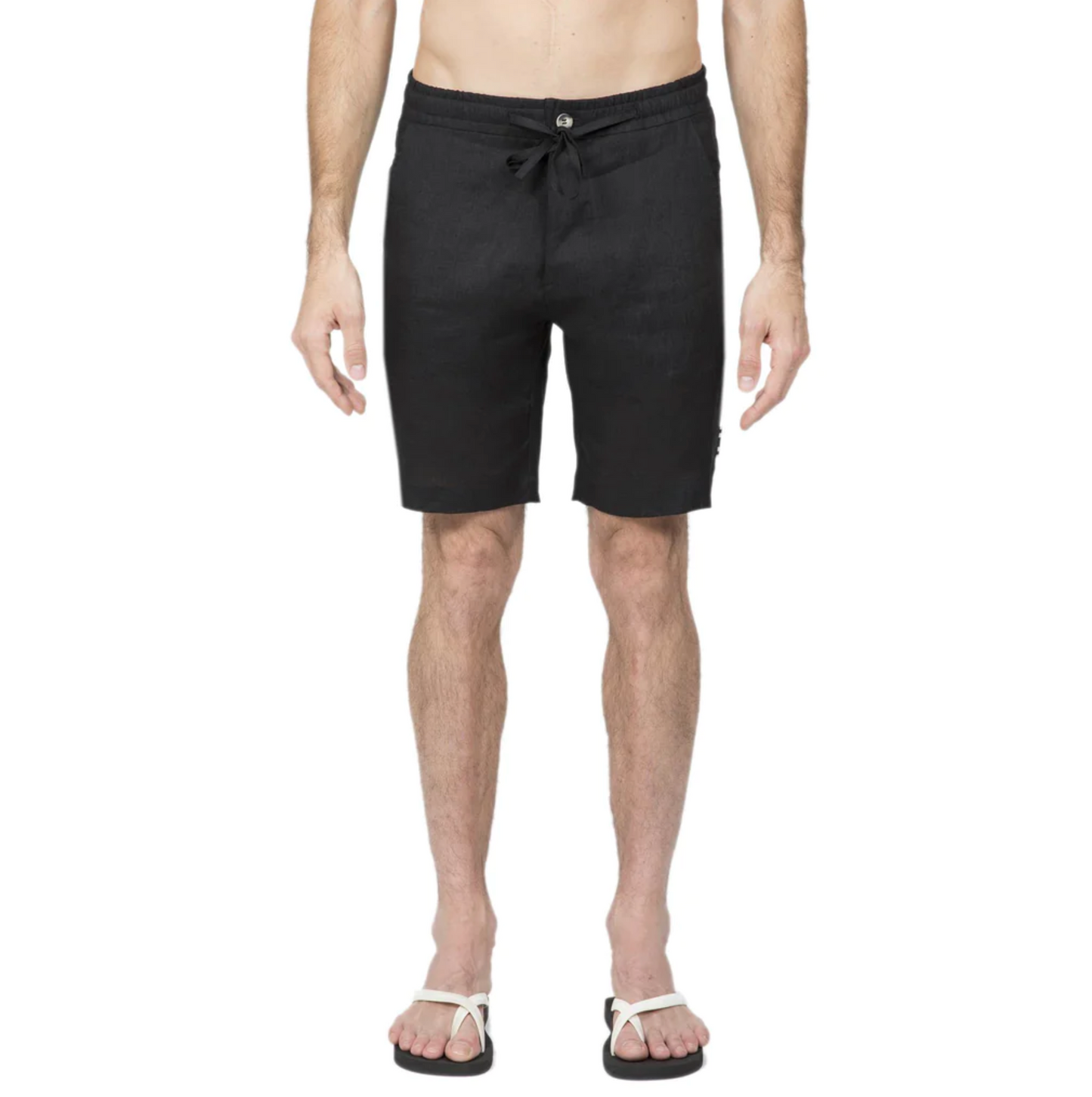 SHORT LIN ELASTICATED WITH DRAWSTRING NOIR - DANWARD