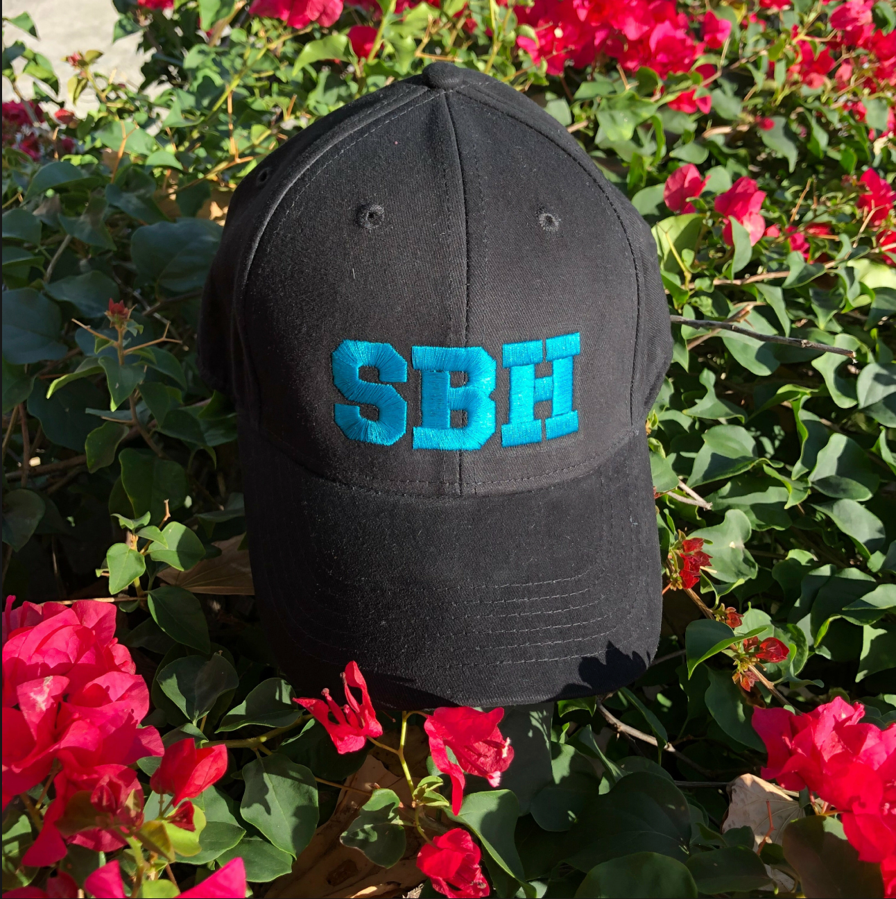 CAP SBH NOIR / TURQUOISE REGLABLE X PASHA ST BARTH