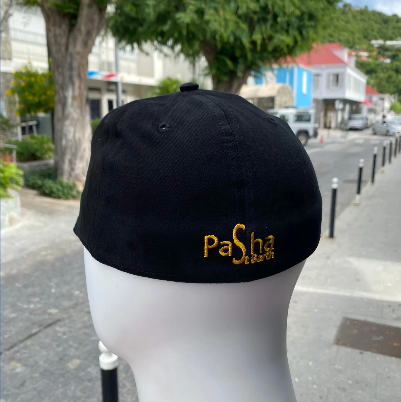 CAP SBH NOIR / GOLD STRETCH X PASHA ST BARTH