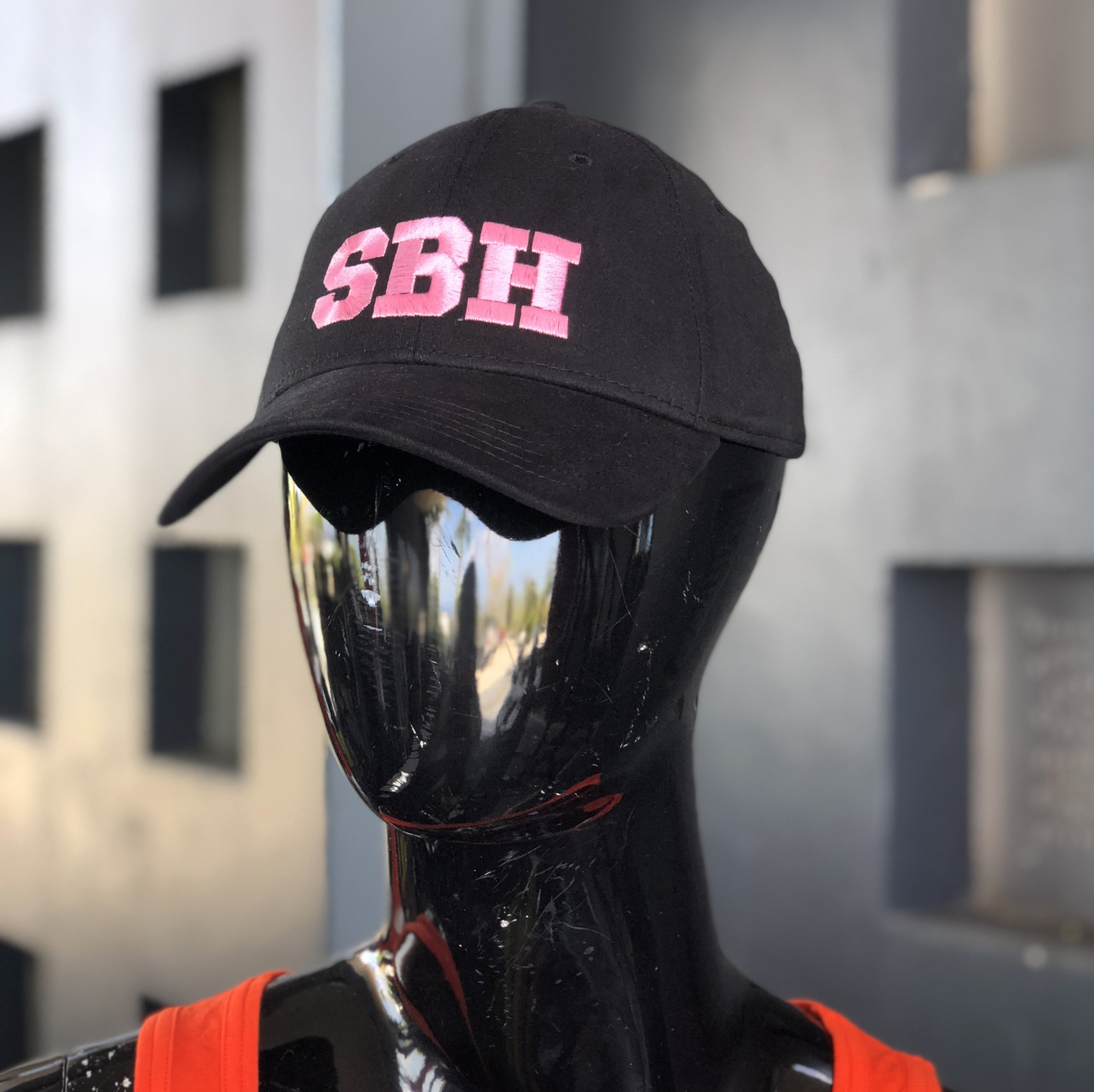 CAP SBH BLACK / PINK STRETCH X PASHA ST BARTH