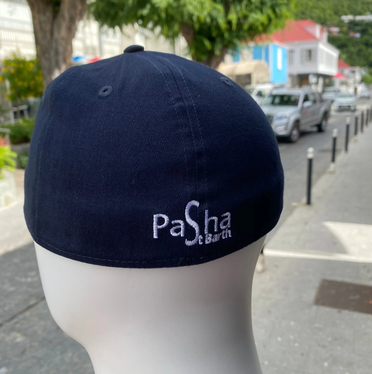 CAP SBH NAVY / BLANC STRETCH X PASHA ST BARTH