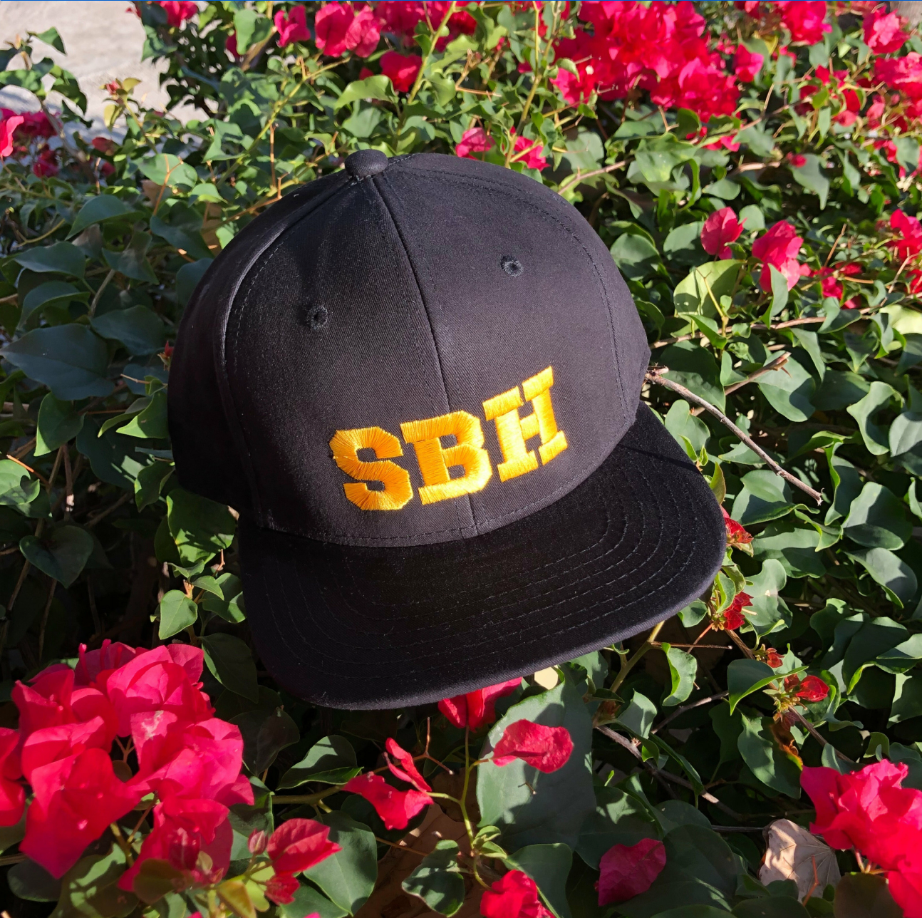 CAP SBH NOIR VISIERE PLATE X PASHA ST BARTH