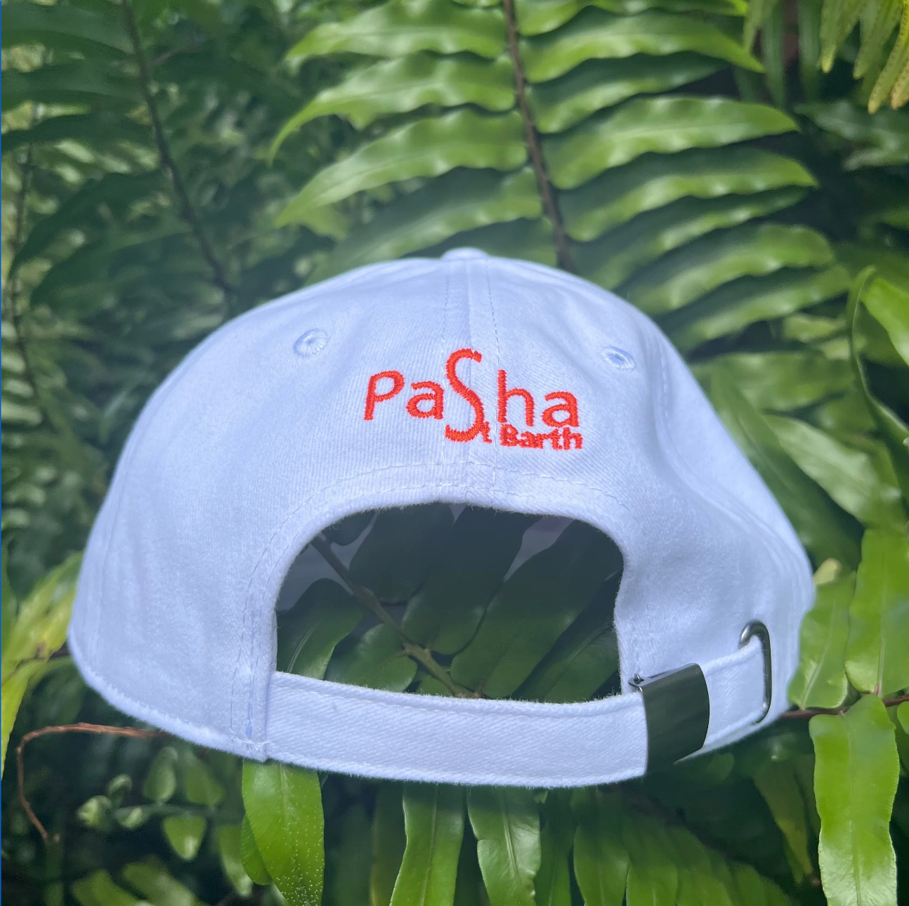 CAP SBH WHITE / ORANGE ADJUSTABLE X PASHA ST BARTH