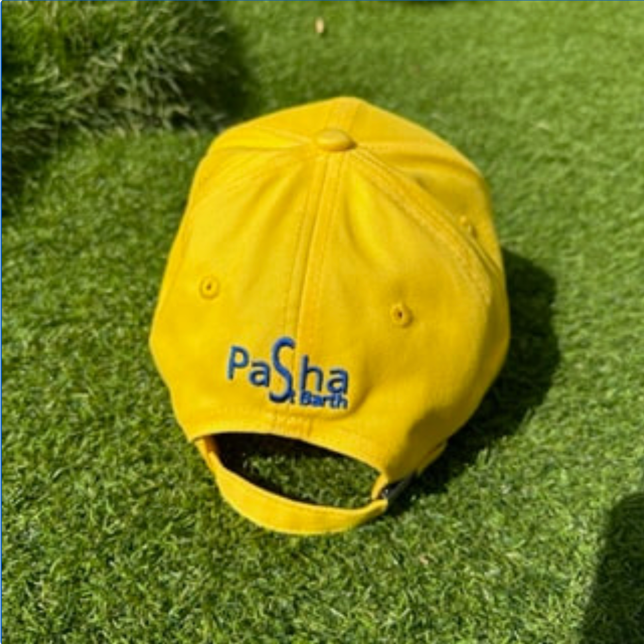 CAP SBH JAUNE / BLEU CYCLADE REGLABLE X PASHA ST BARTH