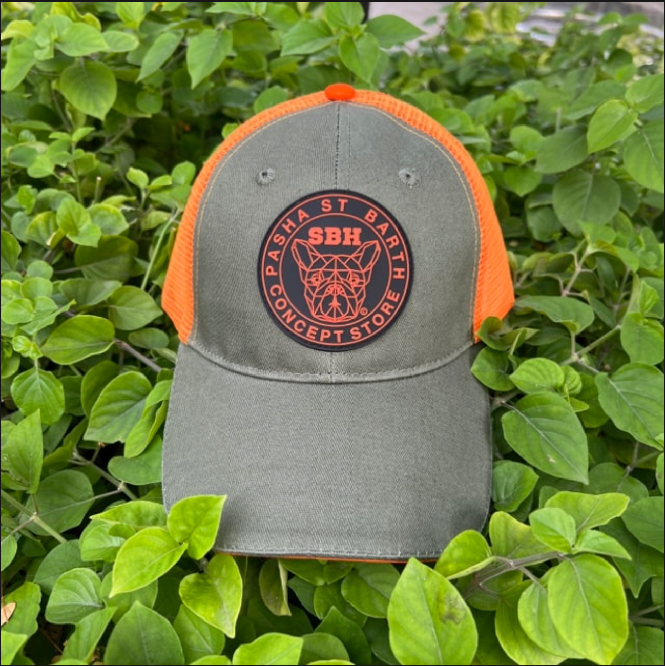 CAP TRUCKER IGOR KHAKI GREEN / ORANGE