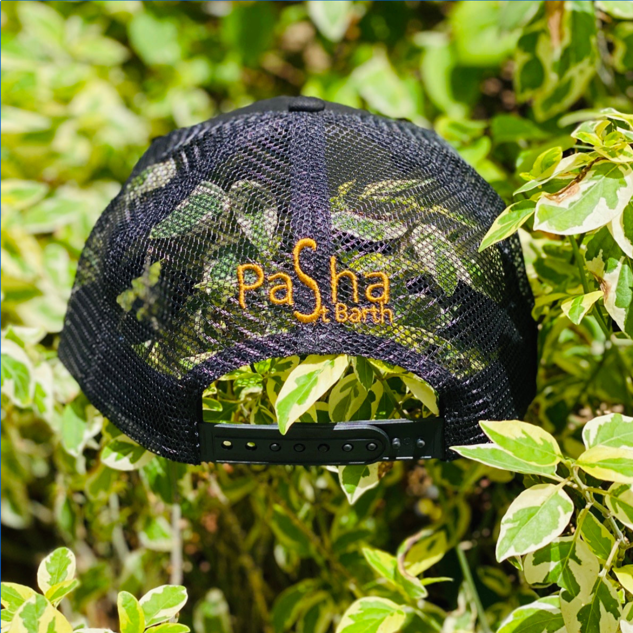 CAP TRUCKER SBH NOIR / GOLD - ICONIC X PASHA ST BARTH