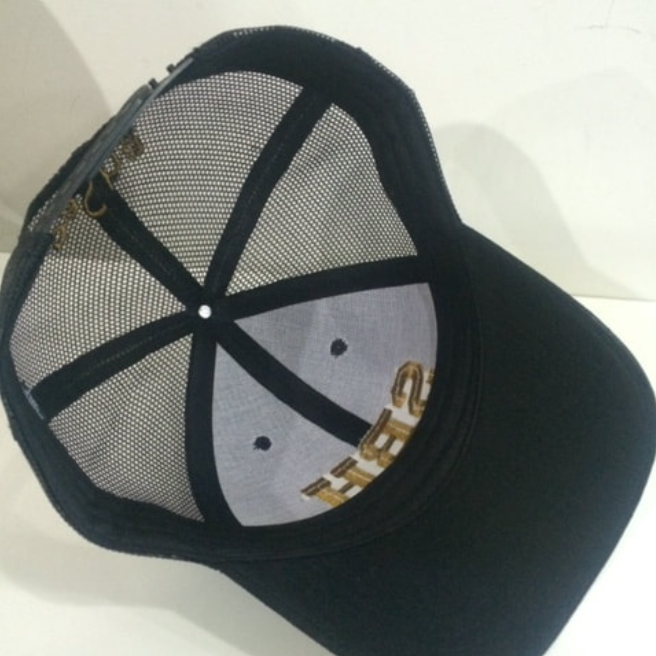CAP TRUCKER SBH NOIR / GOLD - ICONIC X PASHA ST BARTH