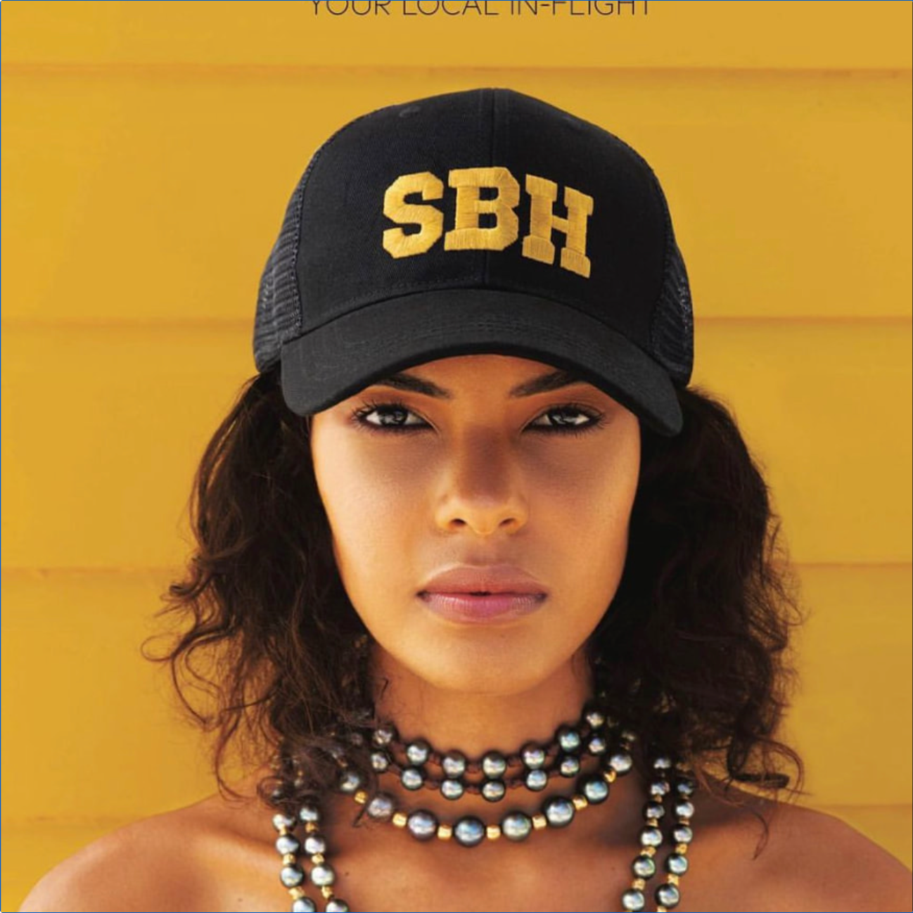 CAP TRUCKER SBH NOIR / GOLD - ICONIC X PASHA ST BARTH