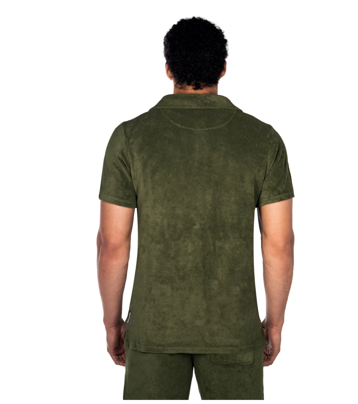 POLO RIVIERA TERRY EPONGE VERT KAKI