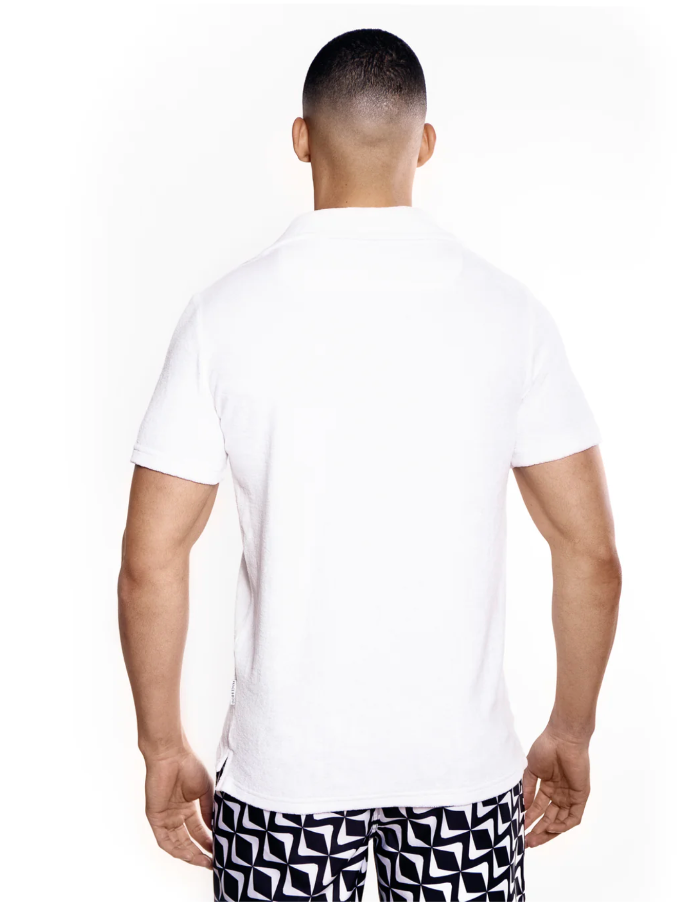 POLO RIVIERA TERRY EPONGE BLANC