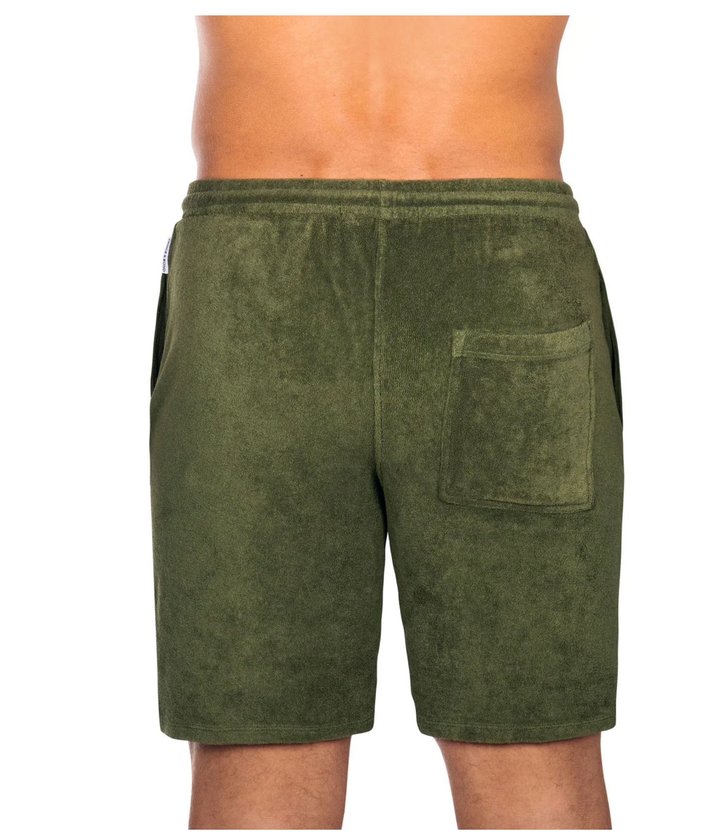 SHORT RIVIERA TERRY EPONGE VERT KAKI
