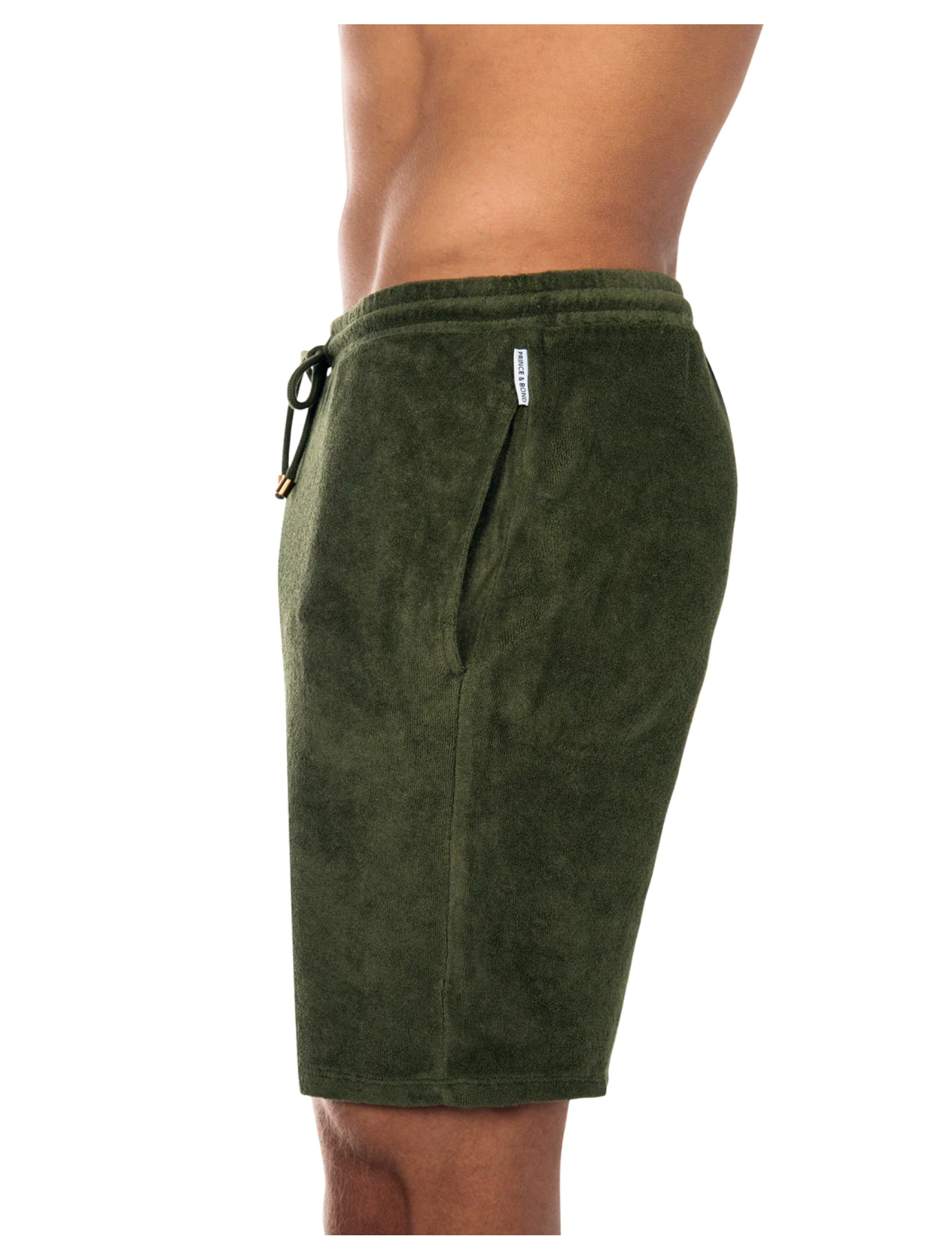 SHORT RIVIERA TERRY EPONGE VERT KAKI