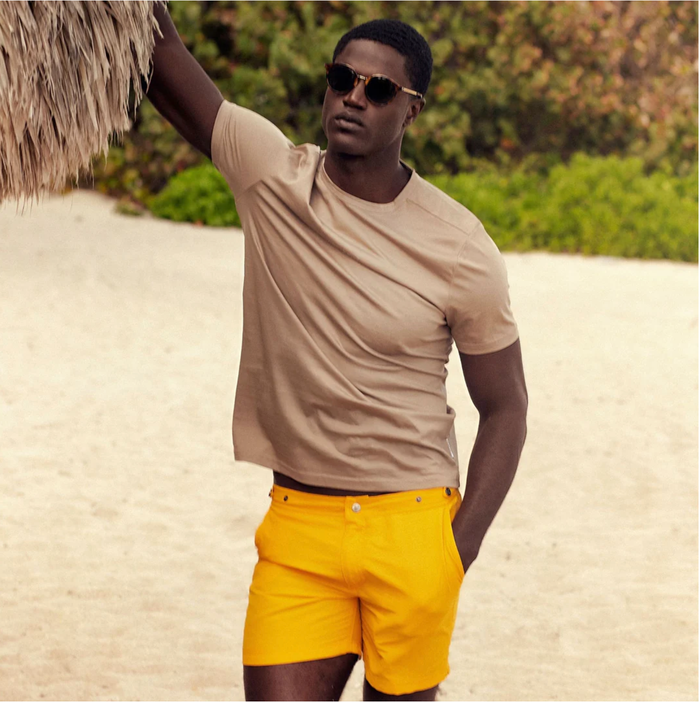 SHORT BAIN JAUNE GOLD ELVIO PRINCE & BOND