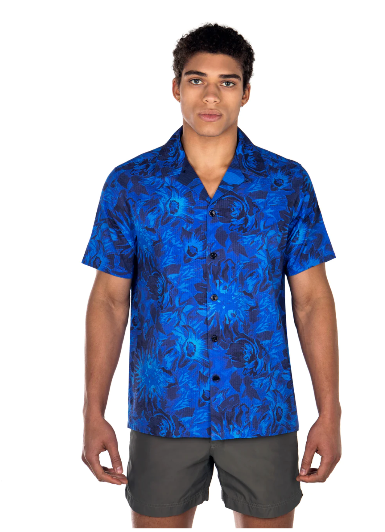 CHEMISE LUKA FLORAL BLEU PRINCE & BOND