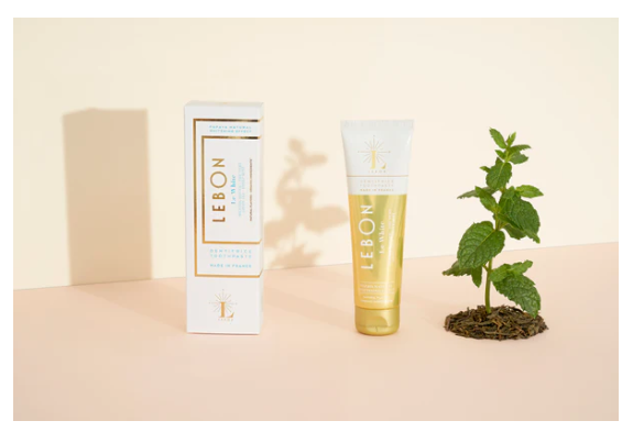 DENTIFRICE LE WHITE - MENTHE DOUCHE THE VERT - LEBON