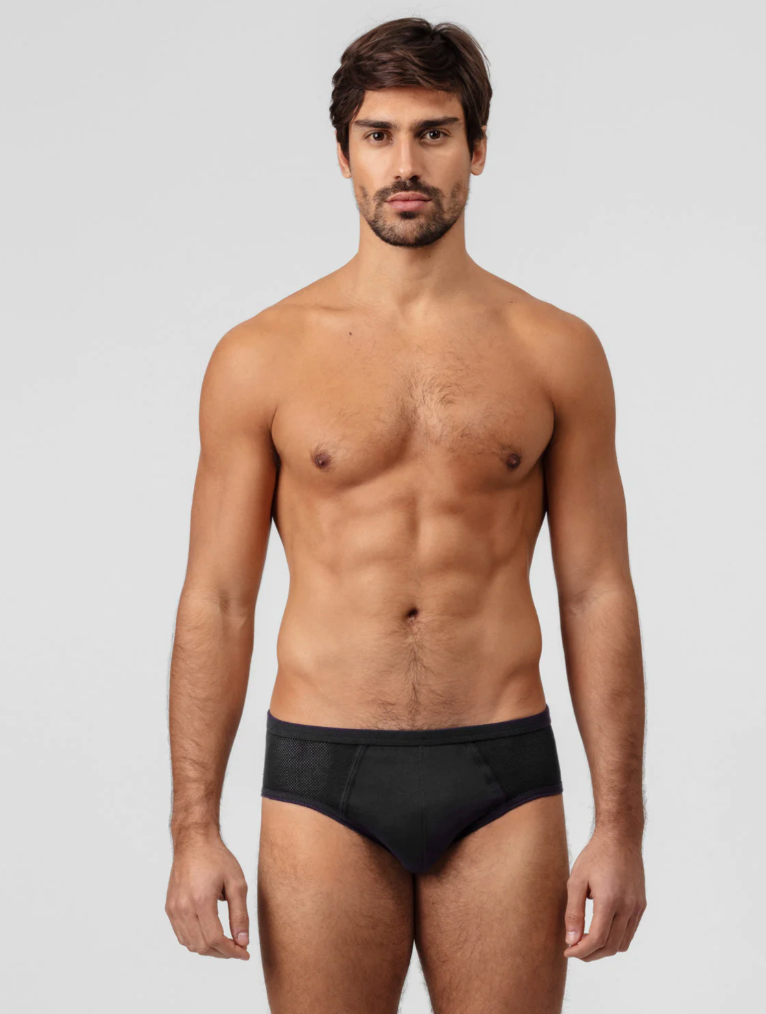 SLIP Y FRONT MESH BRIEF - RON DORFF
