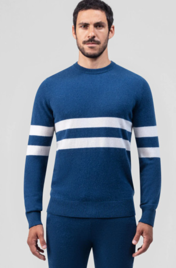 CASHMERE SWEAT HORIZONTAL LINES - RON DORFF