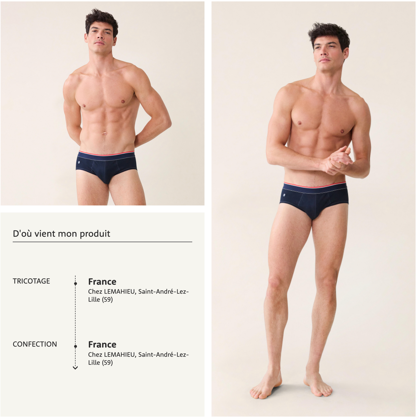 NAVY BLUE / NAVY BRIEFS THE FRENCH BRIEFS