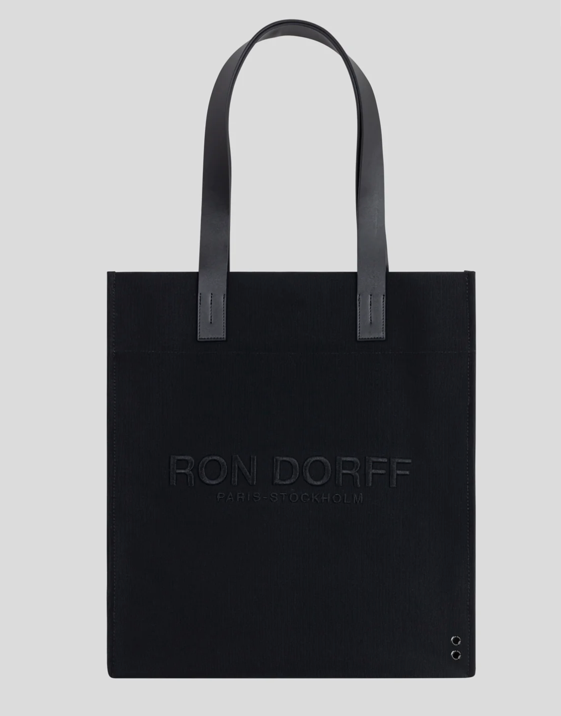 SAC CITY BAG COTON BLACK CANEVAS TOTE RON DORFF - RON DORFF