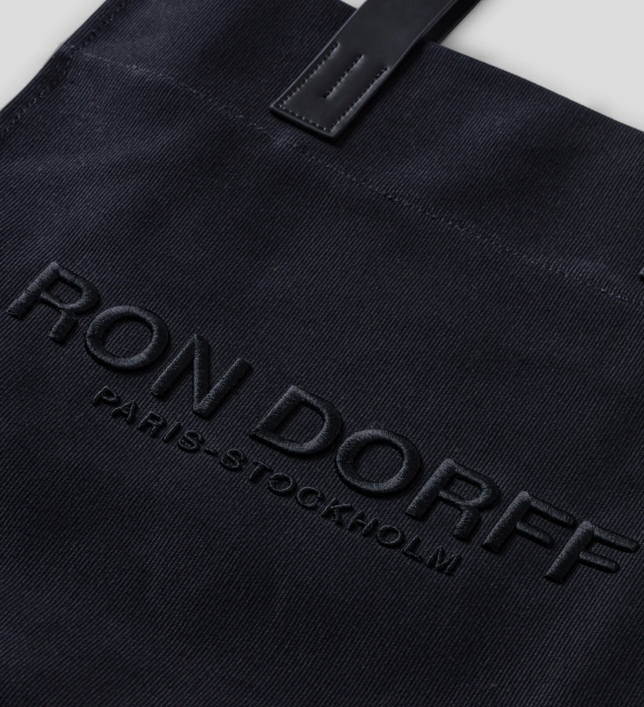 SAC CITY BAG COTON BLACK CANEVAS TOTE RON DORFF - RON DORFF