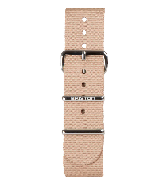 BRACELET TYPE NATO 20MM BOUCLE ACIER SOLID COLOR - BRISTON