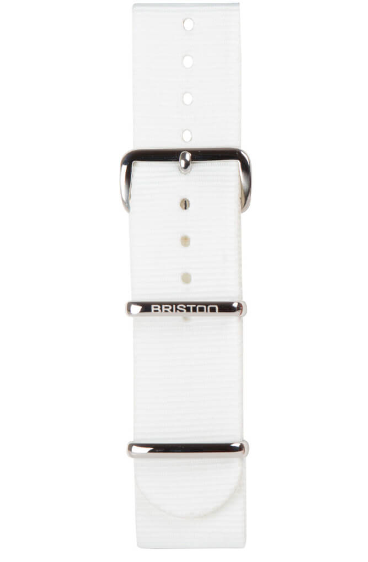 BRACELET TYPE NATO 20MM BOUCLE ACIER SOLID COLOR - BRISTON