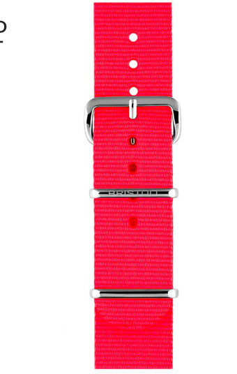 BRACELET TYPE NATO 20MM BOUCLE ACIER SOLID COLOR - BRISTON