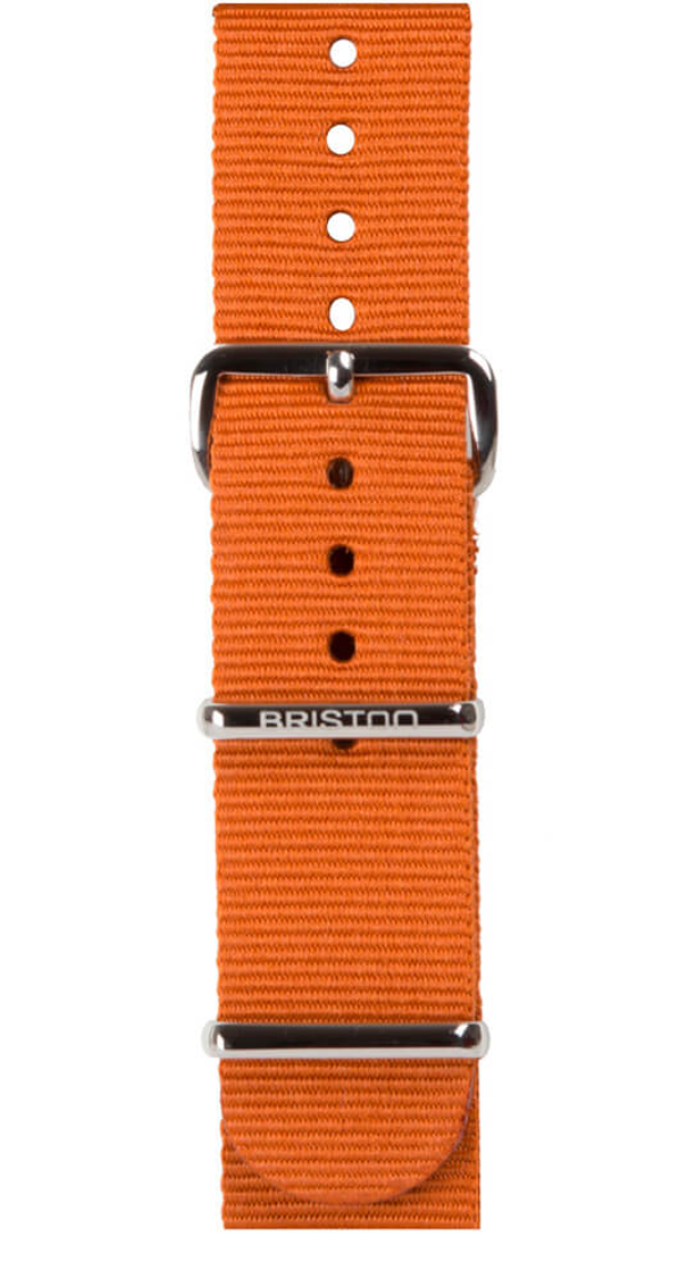 BRACELET TYPE NATO 20MM BOUCLE ACIER SOLID COLOR - BRISTON