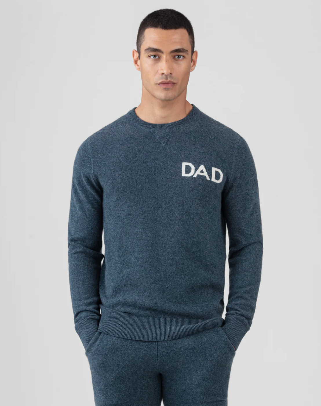 CASHMERE DAD SWEATSHIRT DARK SAGE - RON DORFF