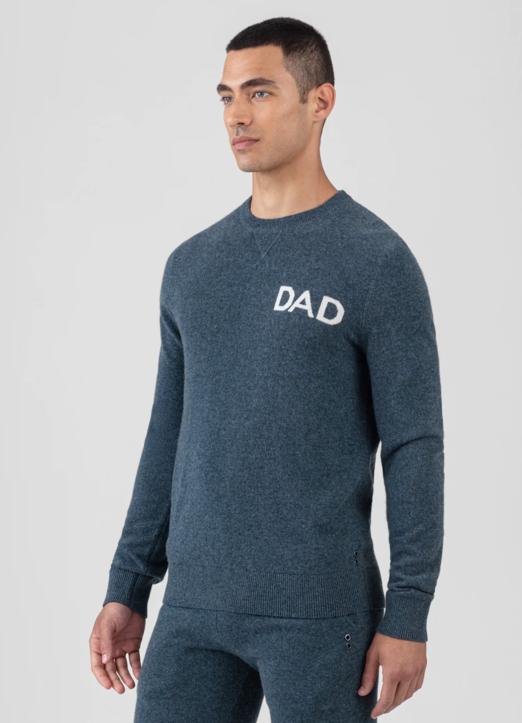 CASHMERE DAD SWEATSHIRT DARK SAGE - RON DORFF