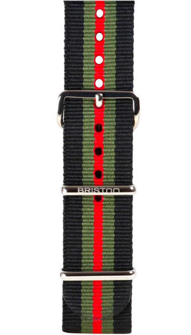 BRACELET TYPE NATO 20MM BOUCLE ACIER RAYURE - BRISTON