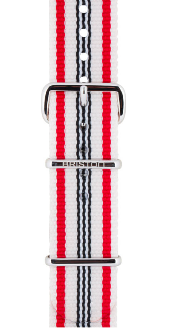 BRACELET TYPE NATO 20MM BOUCLE ACIER RAYURE - BRISTON