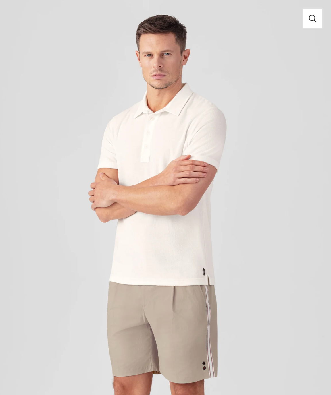COTTON TERRY POLO SHIRT WITH PIQUÉ COLLAR - RON DORFF