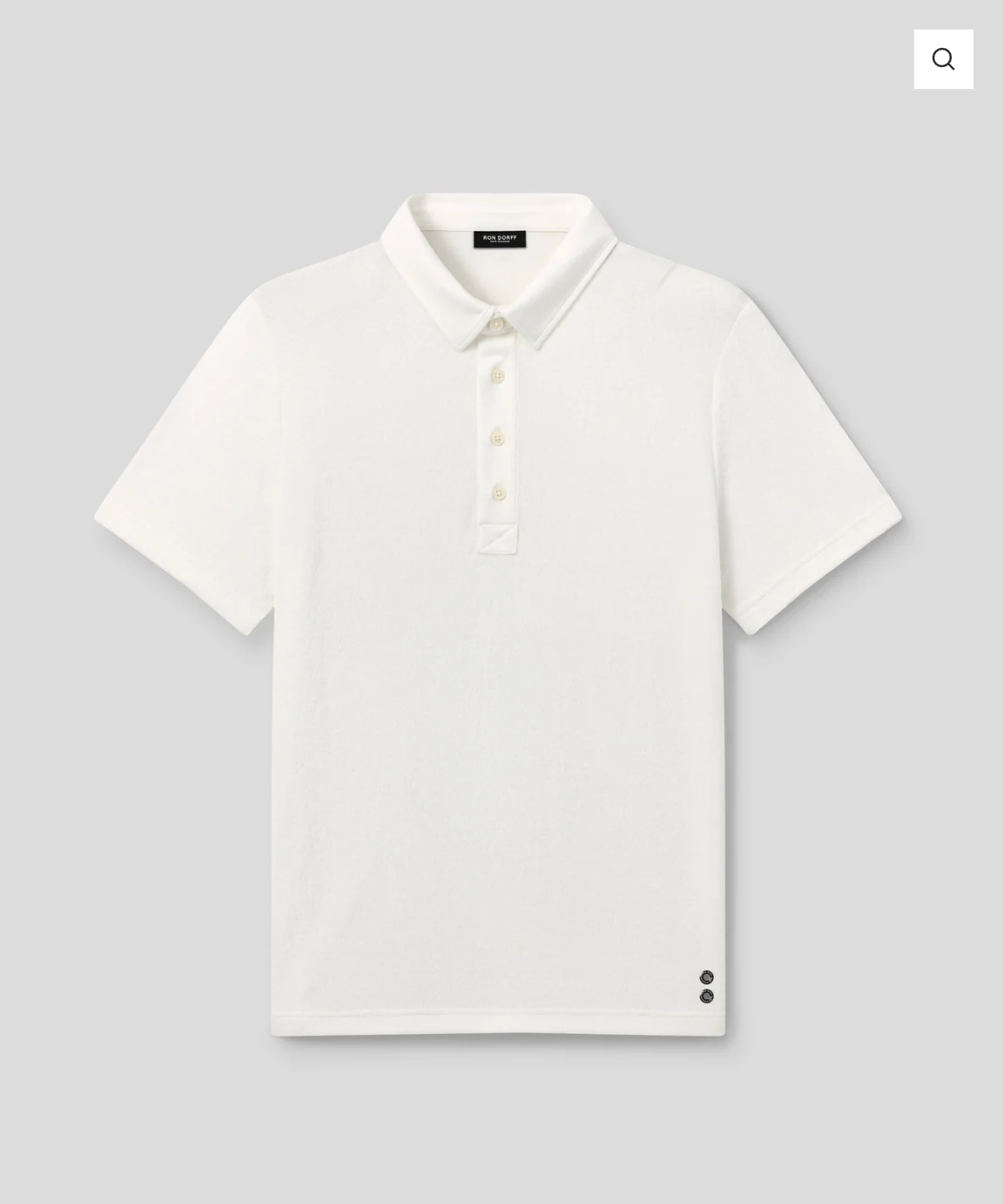 COTTON TERRY POLO SHIRT WITH PIQUÉ COLLAR - RON DORFF