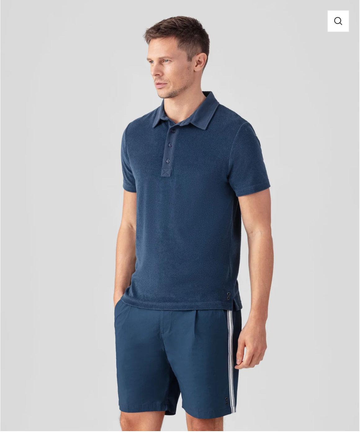 COTTON TERRY POLO SHIRT WITH PIQUÉ COLLAR - RON DORFF
