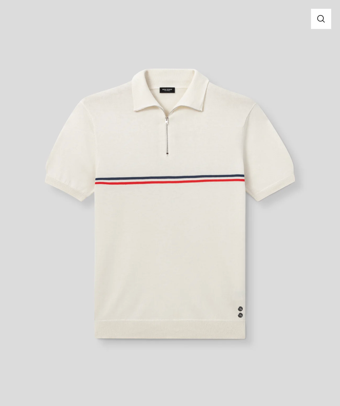 POLO COTON SOIE BANDES RAYEES - RON DORFF