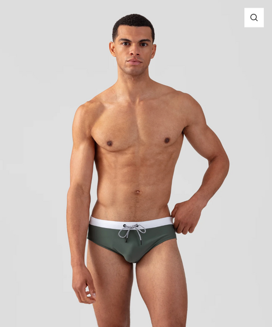 SWIM TRUNK / BRIEF BICOLOR ARMY GREEN - RON DORFF