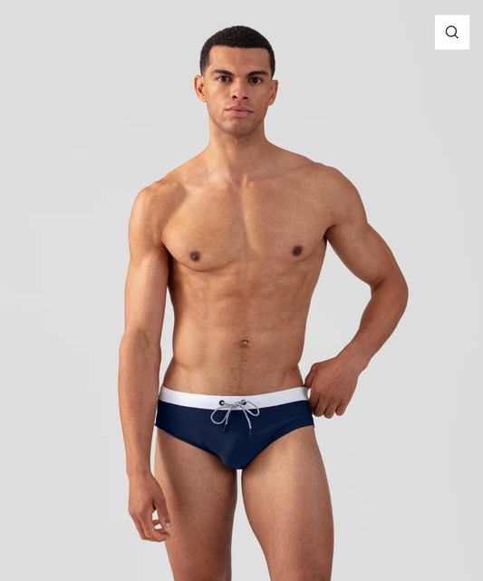 SWIM TRUNK / BRIEF BICOLOR NAVY - RON DORFF