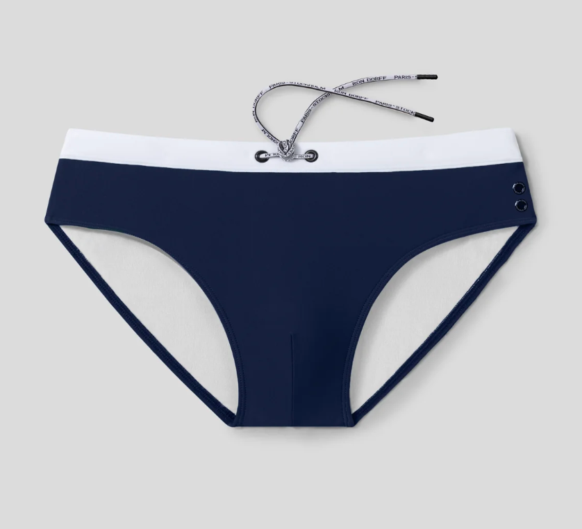 SWIM TRUNK / BRIEF BICOLOR NAVY - RON DORFF