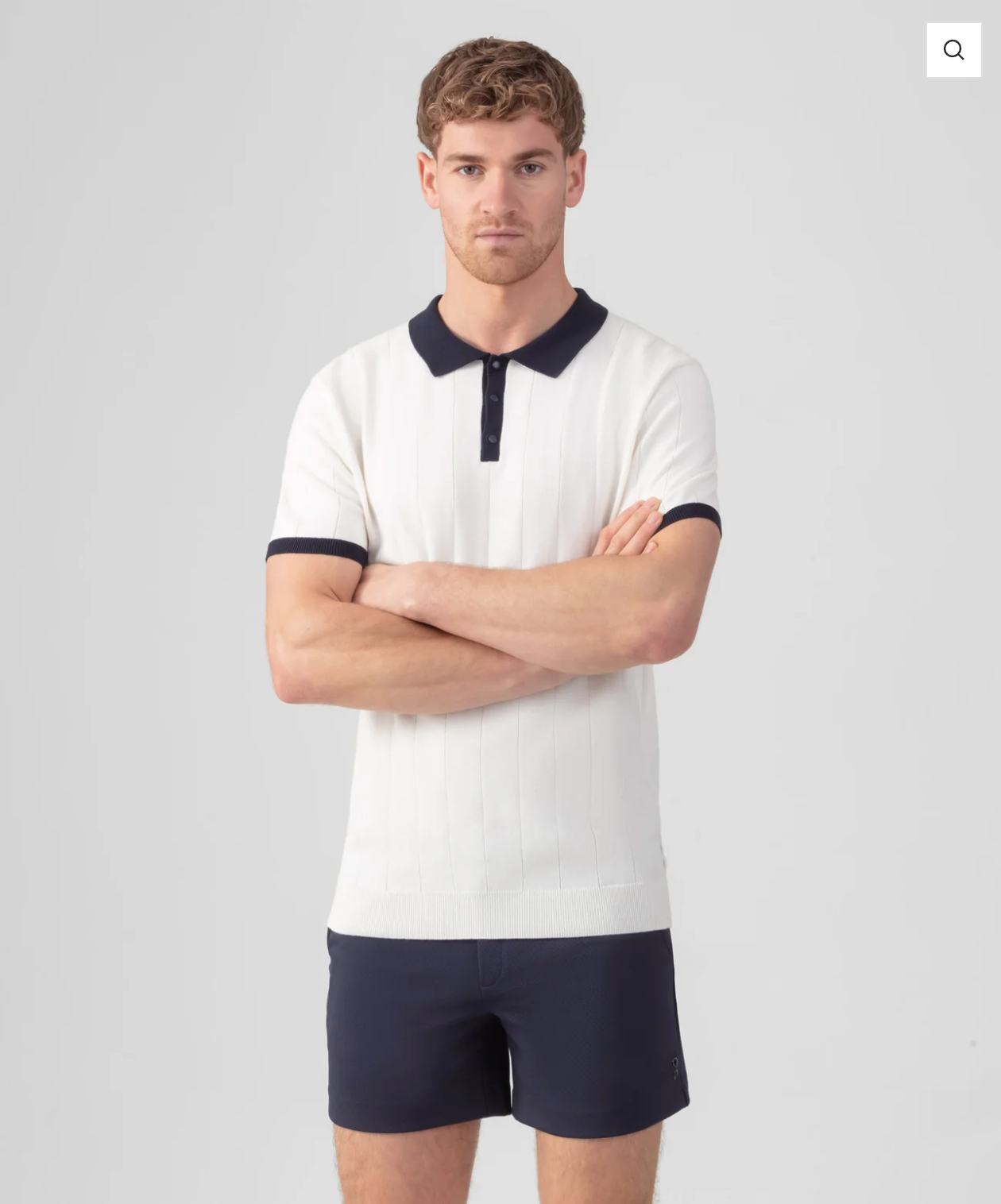 POLO DE ALGODÓN LÍNEAS VERTICALES BLANCO O MARINO - RON DORFF