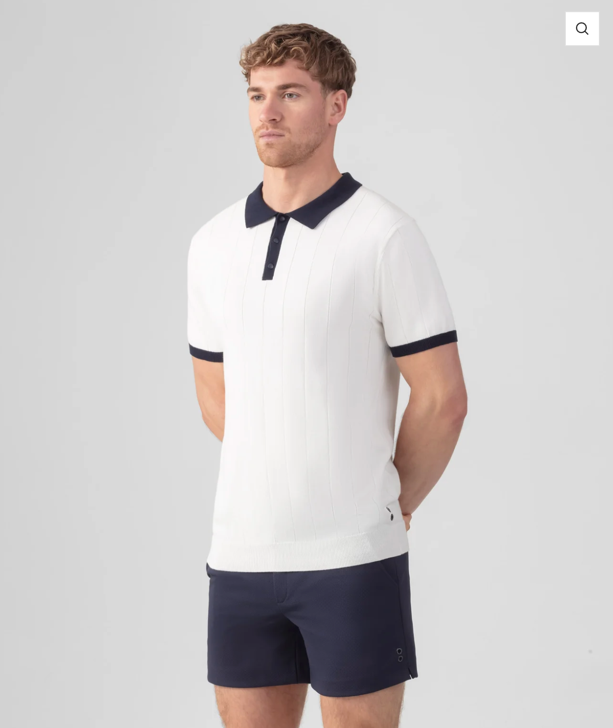 POLO DE ALGODÓN LÍNEAS VERTICALES BLANCO O MARINO - RON DORFF