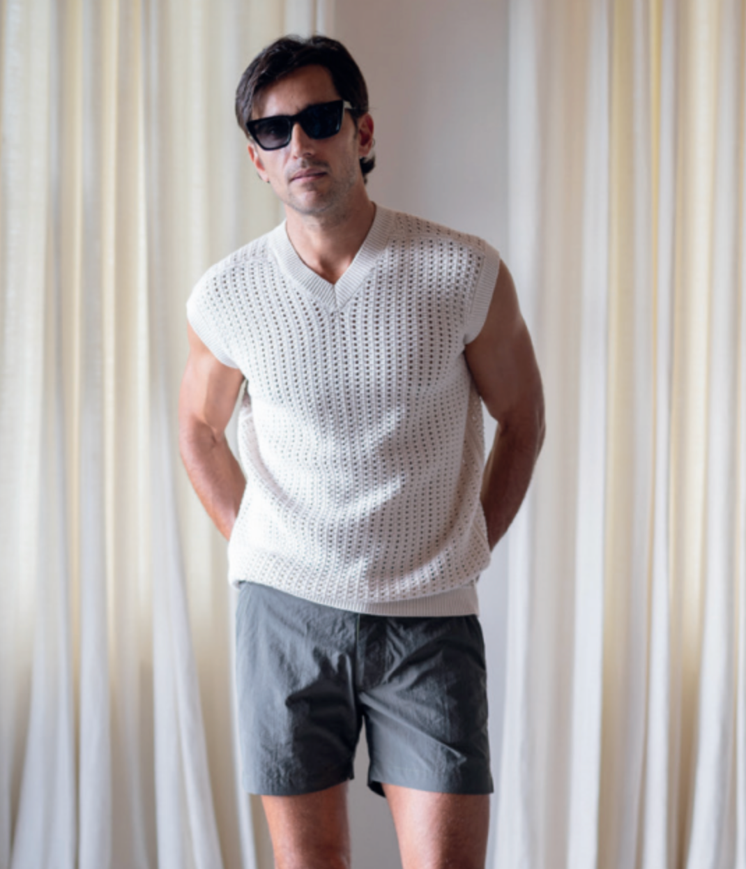 GILET COTTON V NECK KNITTED - 4 colors - DANWARD