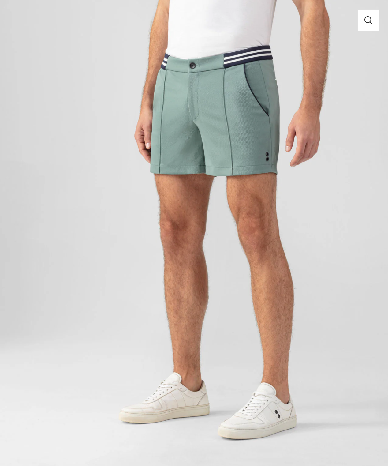 STRIPED TENNIS SHORTS WITH BELTS - RON DORFF