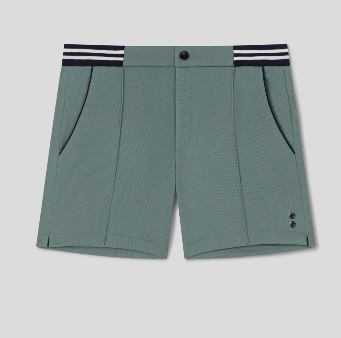 STRIPED TENNIS SHORTS WITH BELTS - RON DORFF
