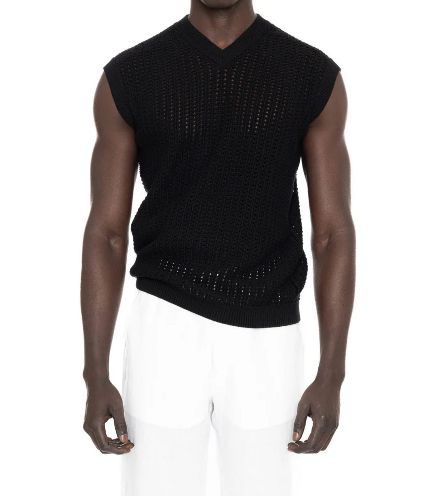GILET COTTON V NECK KNITTED - 4 colors - DANWARD